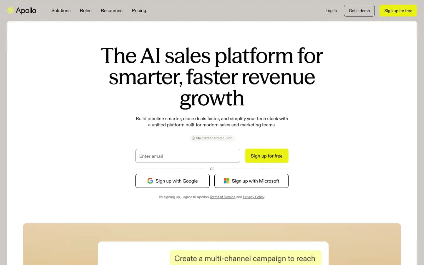 Apollo public homepage