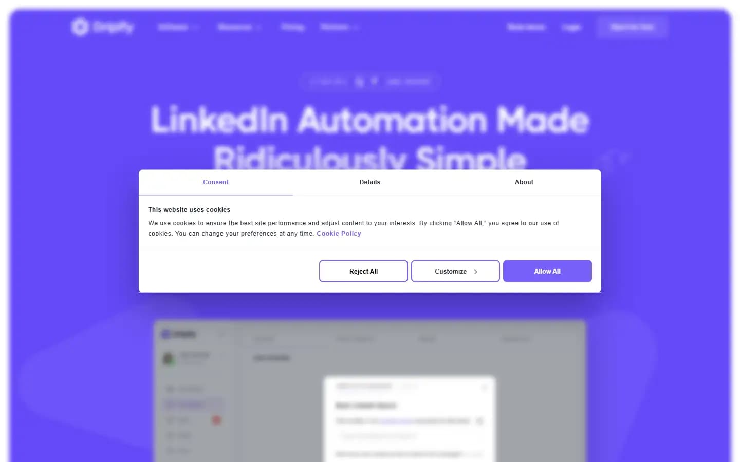Dripify public homepage