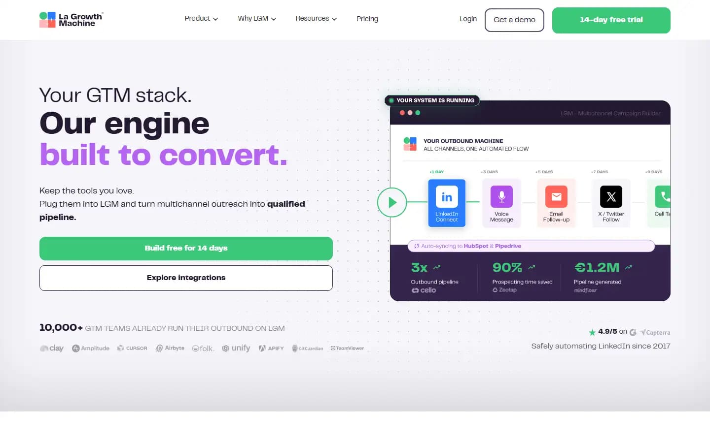 La Growth Machine public homepage