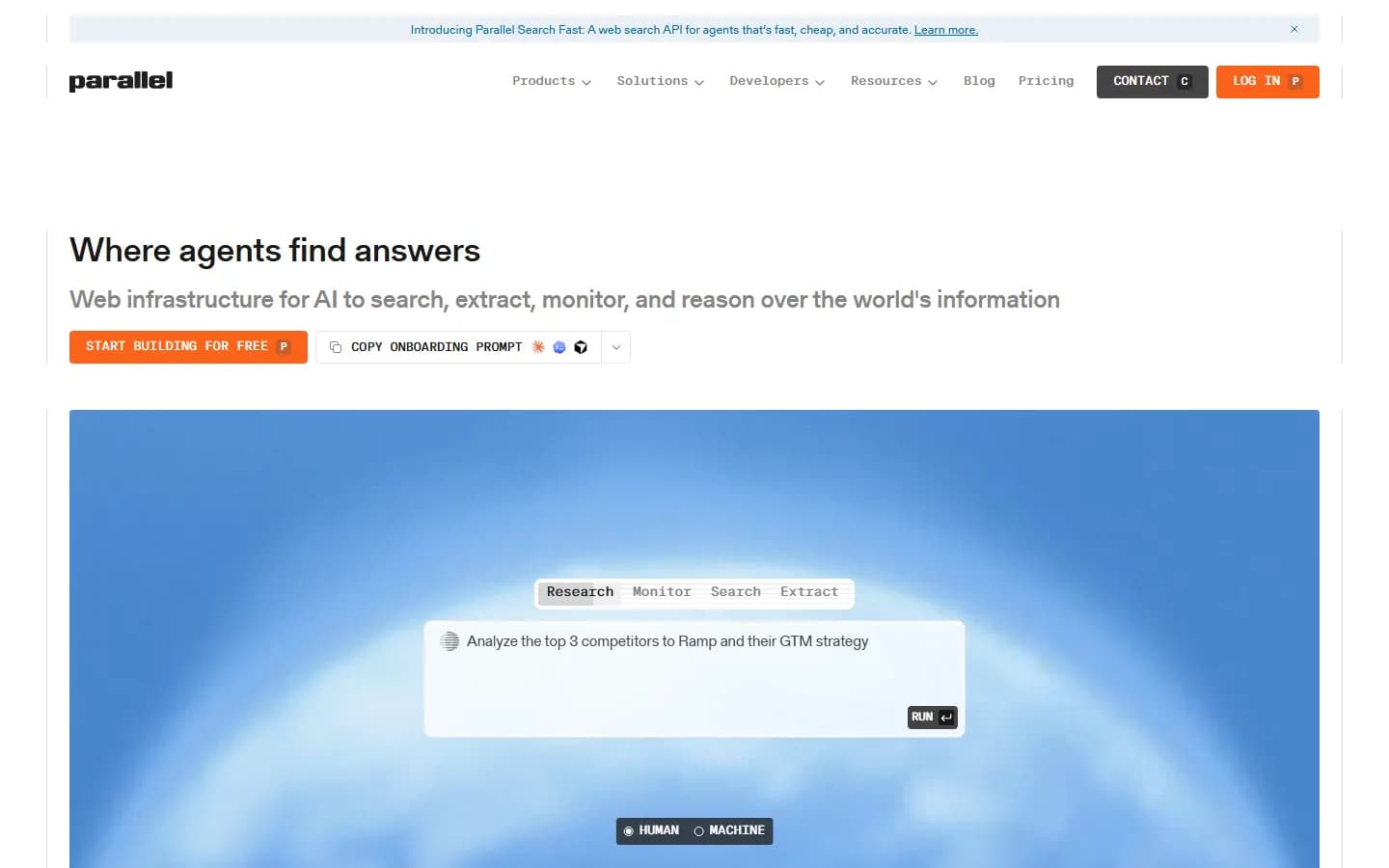 Parallel public homepage