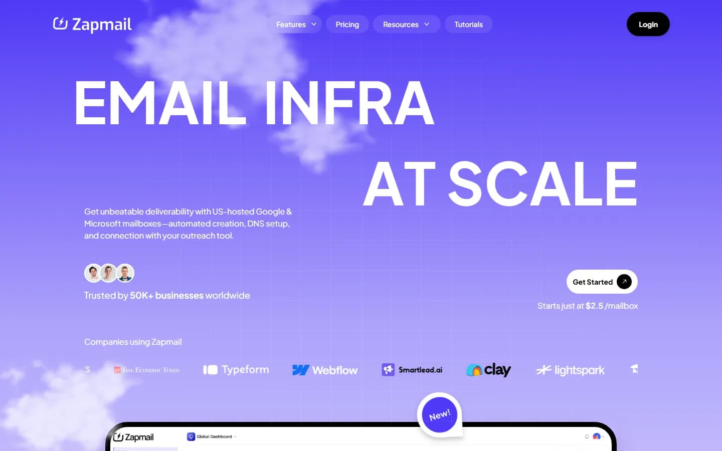 Zapmail public homepage